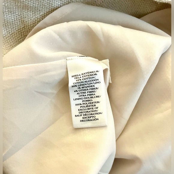 Ann Taylor linen blend shift dress w/blk beading &embroidery,back zip,hook&eye🖤 - Picture 16 of 16